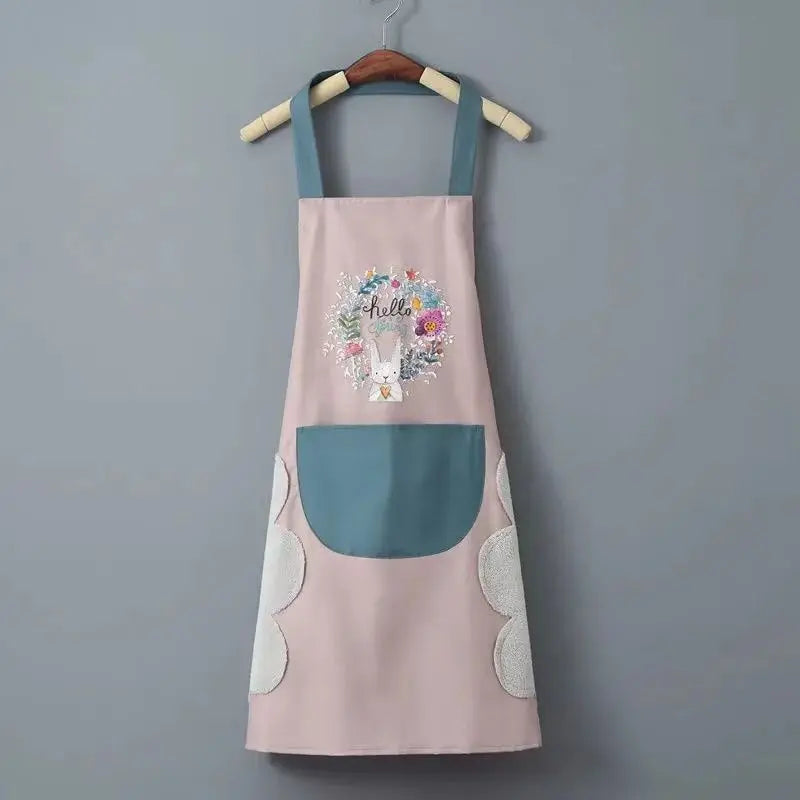 Kitchen Apron With Pocket & Hand-wipe