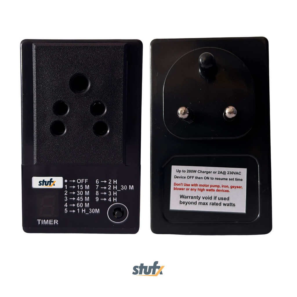 Auto Cut Off Timer Socket - Protect Your Equipment Battery from Over Charge ⚡