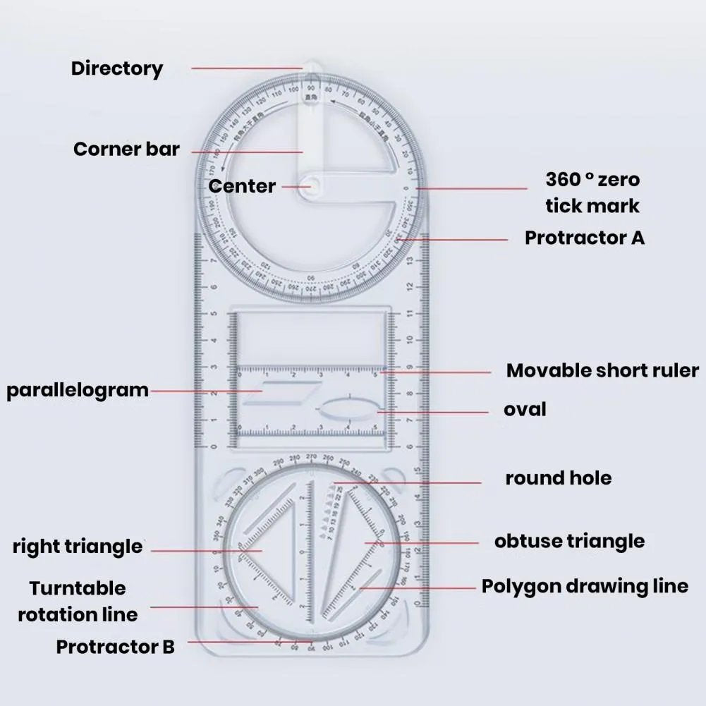 Multifunctional Geometric Ruler