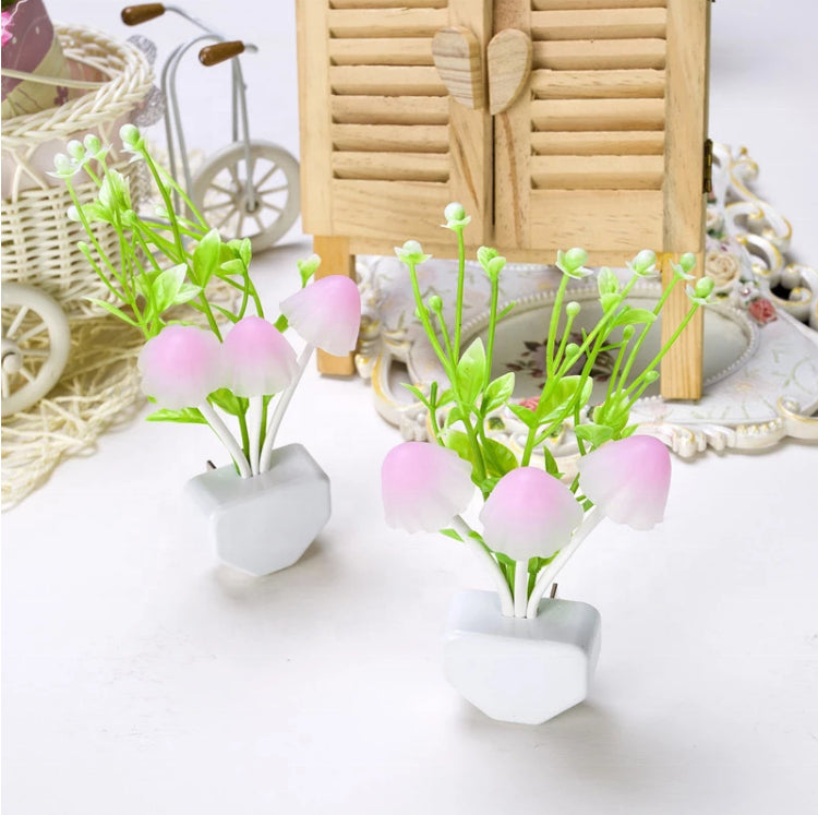 Auto On/Off Color Changing Sensor LED Mushroom Lamp