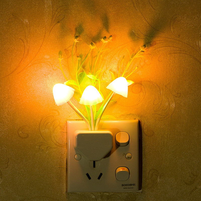 Auto On/Off Color Changing Sensor LED Mushroom Lamp