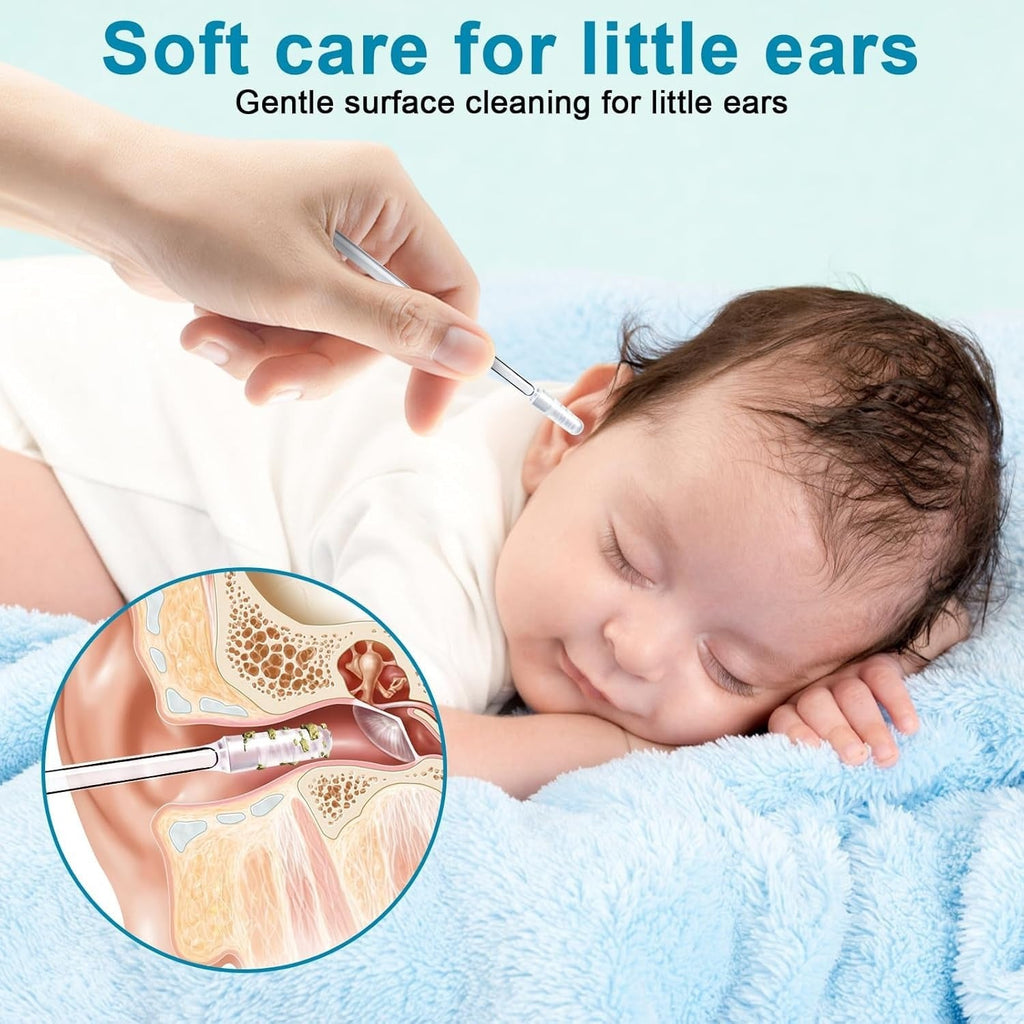 24Pcs Reusable Silicone Ear Wax Cleaner Sticks