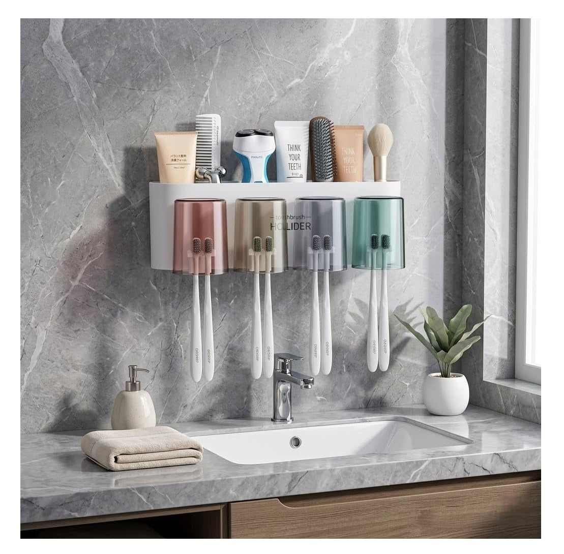 No-Drill Self-Adhesive Bathroom Organizer