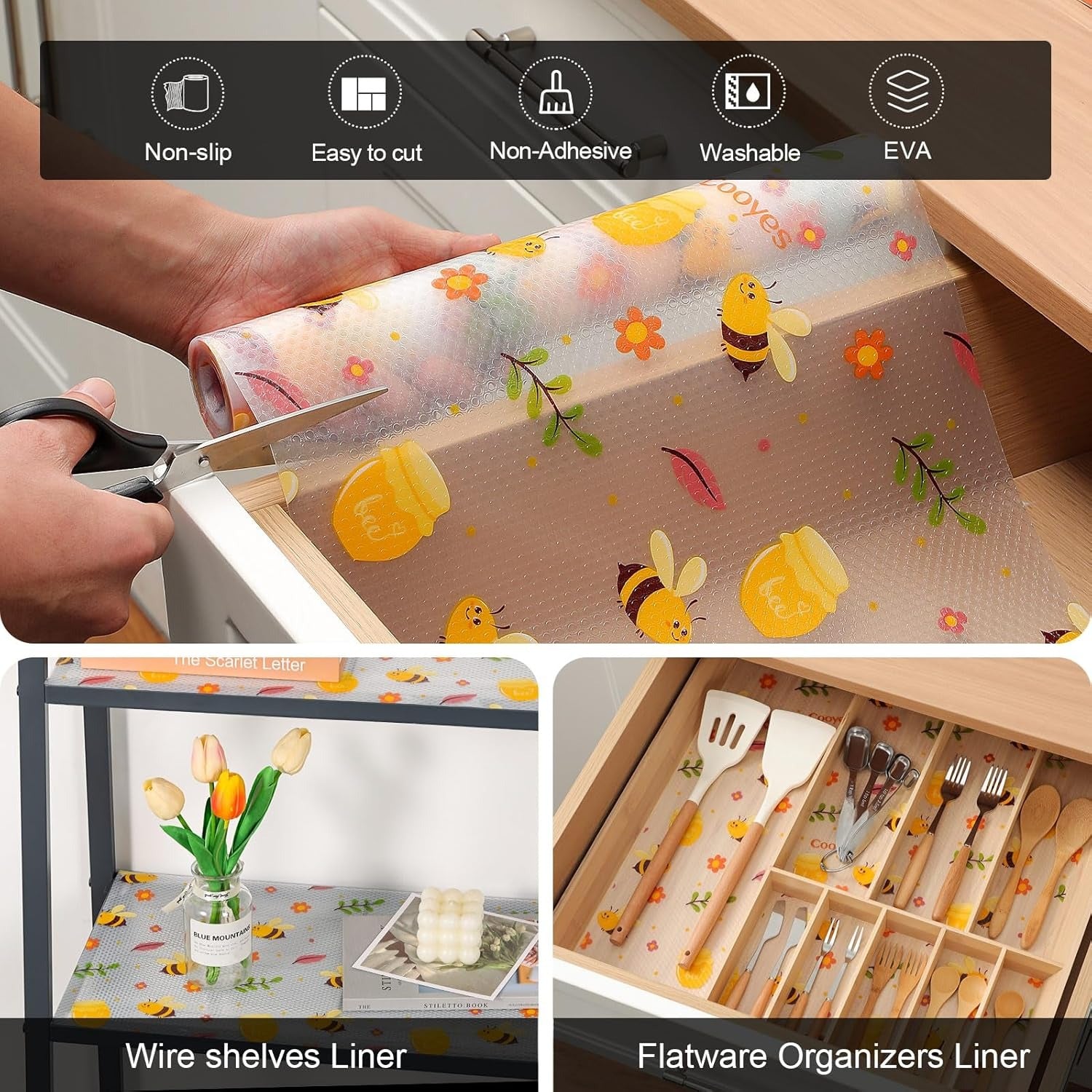 Anti-Slip Waterproof Cabinet & Drawer Protection Liner (45*125cm)
