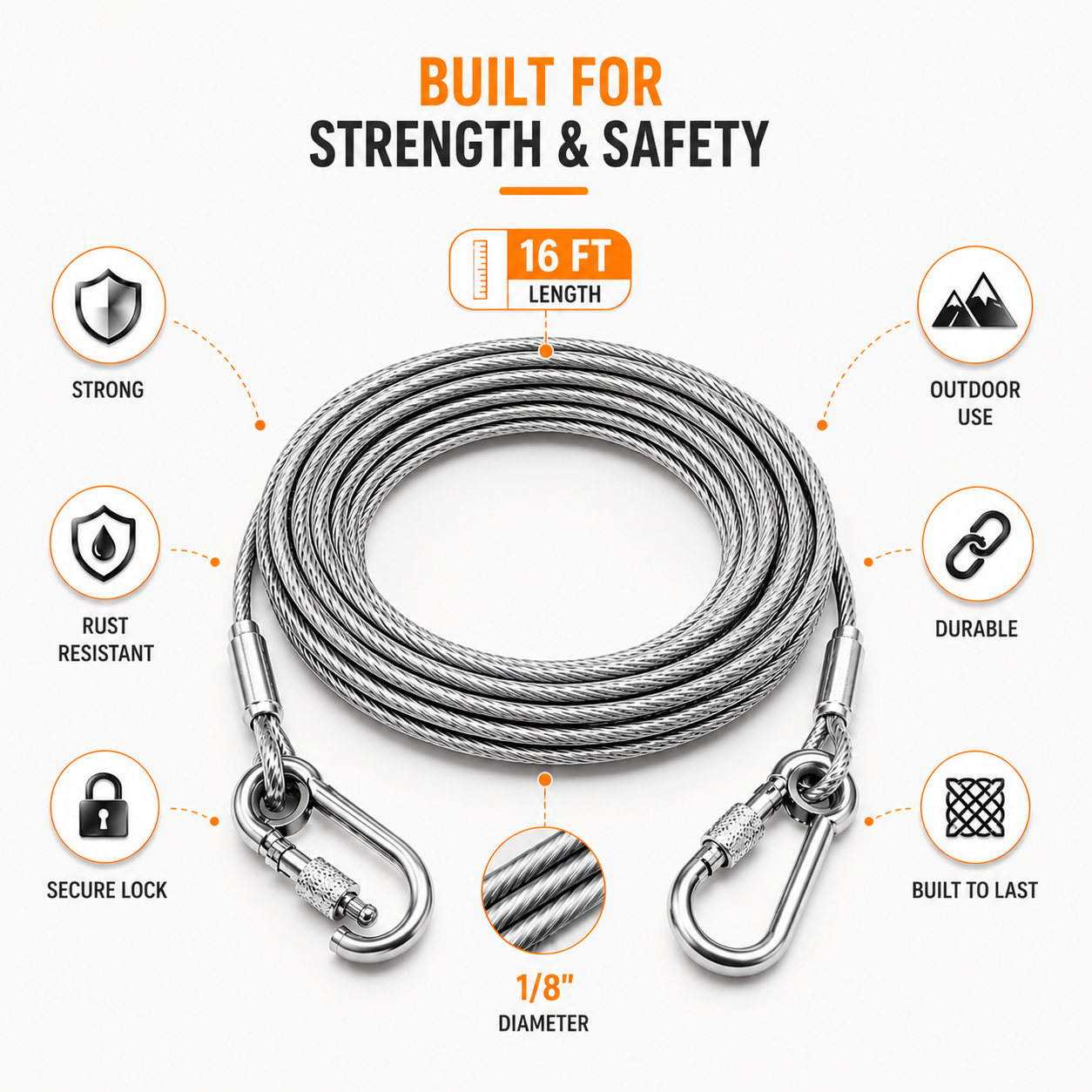Stainless Steel Rope (5 meters)